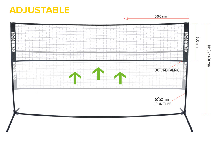 SPORTSHERO Jumbo Racket Teeb Nrog Adjustable Net (3)