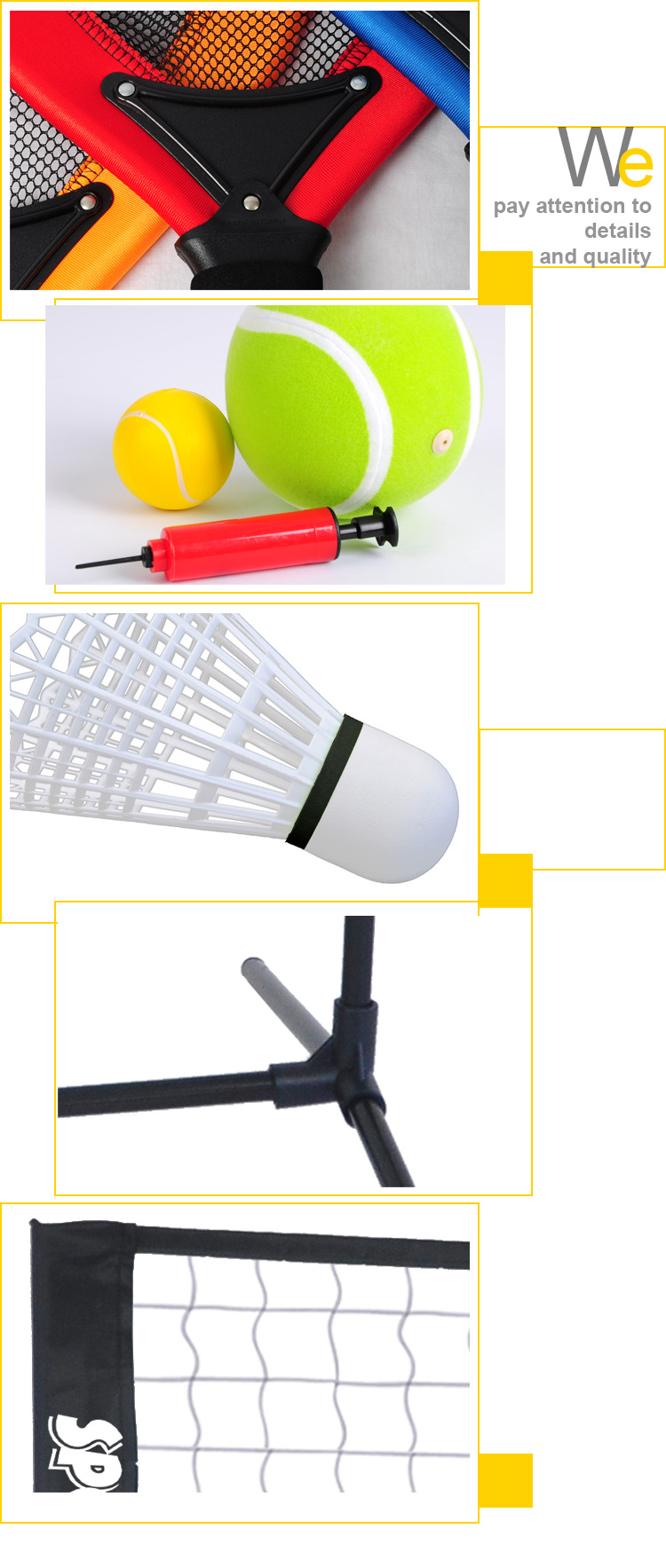 SPORTSHERO Jumbo Racket Set With Adjustable Net (5)